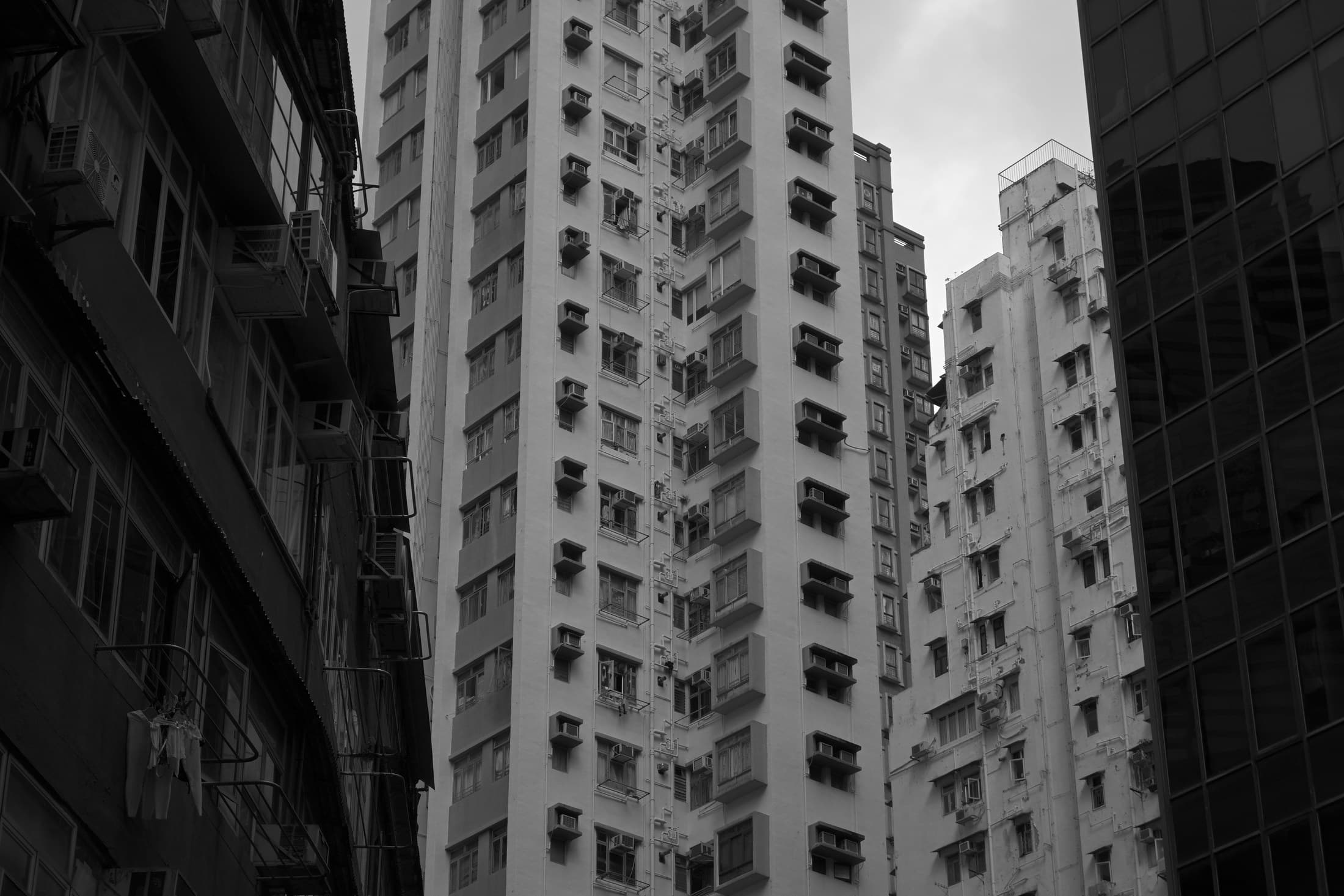 Hong Kong 18, 2026 — Fotografia digitale, bianco e nero